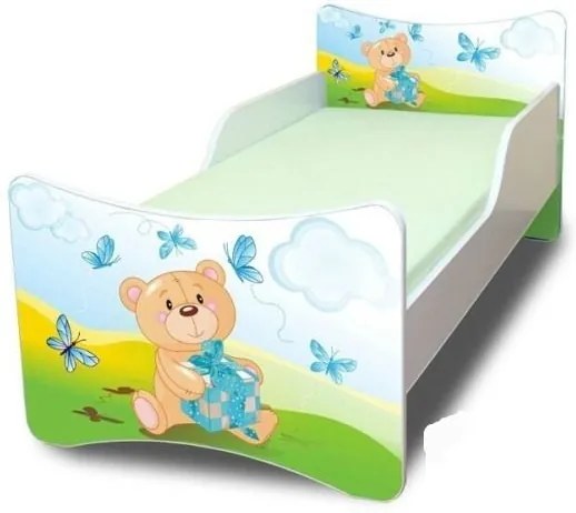 MAXMAX Detská posteľ 200x80 cm - MÍŠA A DARČEK 200x80 pre všetkých NIE