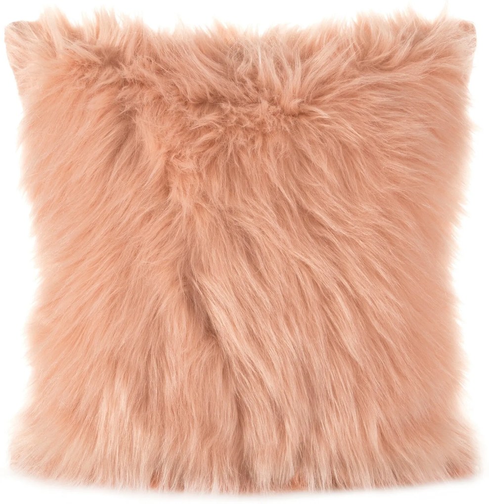 CHLPATÁ DEKORAČNÁ OBLIEČKA NA VANKÚŠ 819 45X45 CM LOSOSOVÁ