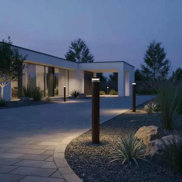 Ideal Lux - LED Vonkajšia lampa BOEING LED/14W/230V 100 cm IP65 hnedá