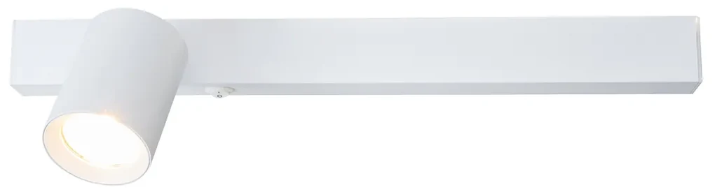 Nástenné svietidlo Magnet Left, 1x biele kovové tienidlo + 1x LED 5W, w