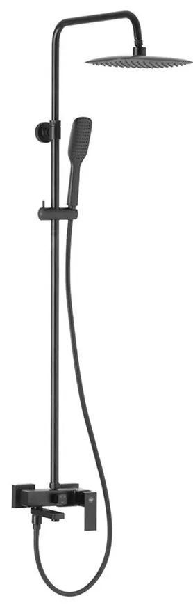 Logon Black sprchovo-vaňový systém s funkciou dažďovej sprchy s mechanickým miešačom