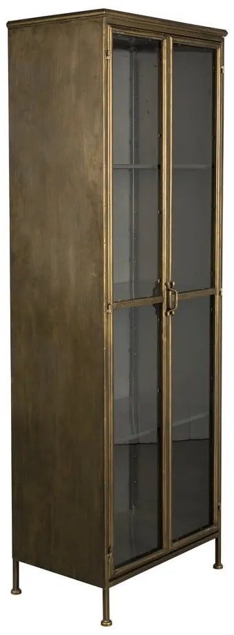 Kovová vitrína v zlatej farbe 64x184 cm Gertlush – Dutchbone