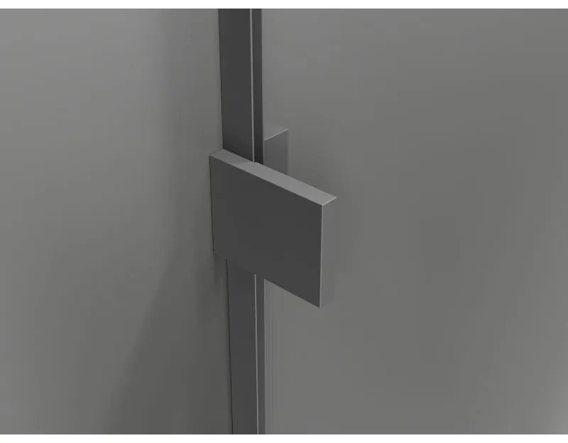 Mexen, Mexen Lunar L sprchová stena ľavá 90 x 200 cm, priehľadná 8 mm, pištoľový kov - 830L-090-000-95-00-L