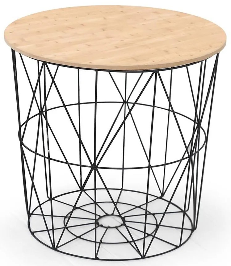 Konferenčný stolík Mariffa prírodné/čierna 42