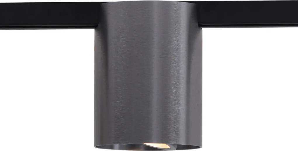 Moderné 1-fázové koľajnicové bodové svietidlo tmavosivá - Iconic Rondoo Up