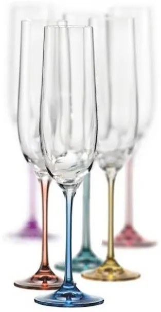 Bohemia Crystal poháre na šampanské Spectrum 190 ml (set po 6 ks)