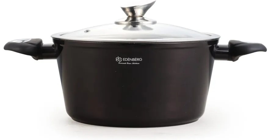 Čierna lesklá sada hrncov - 12 kusov