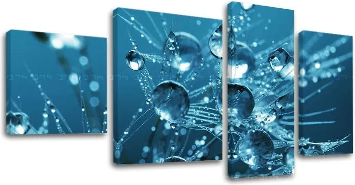 Obraz na stenu 4 dielny KVETY KV101E40 - 90x50 cm