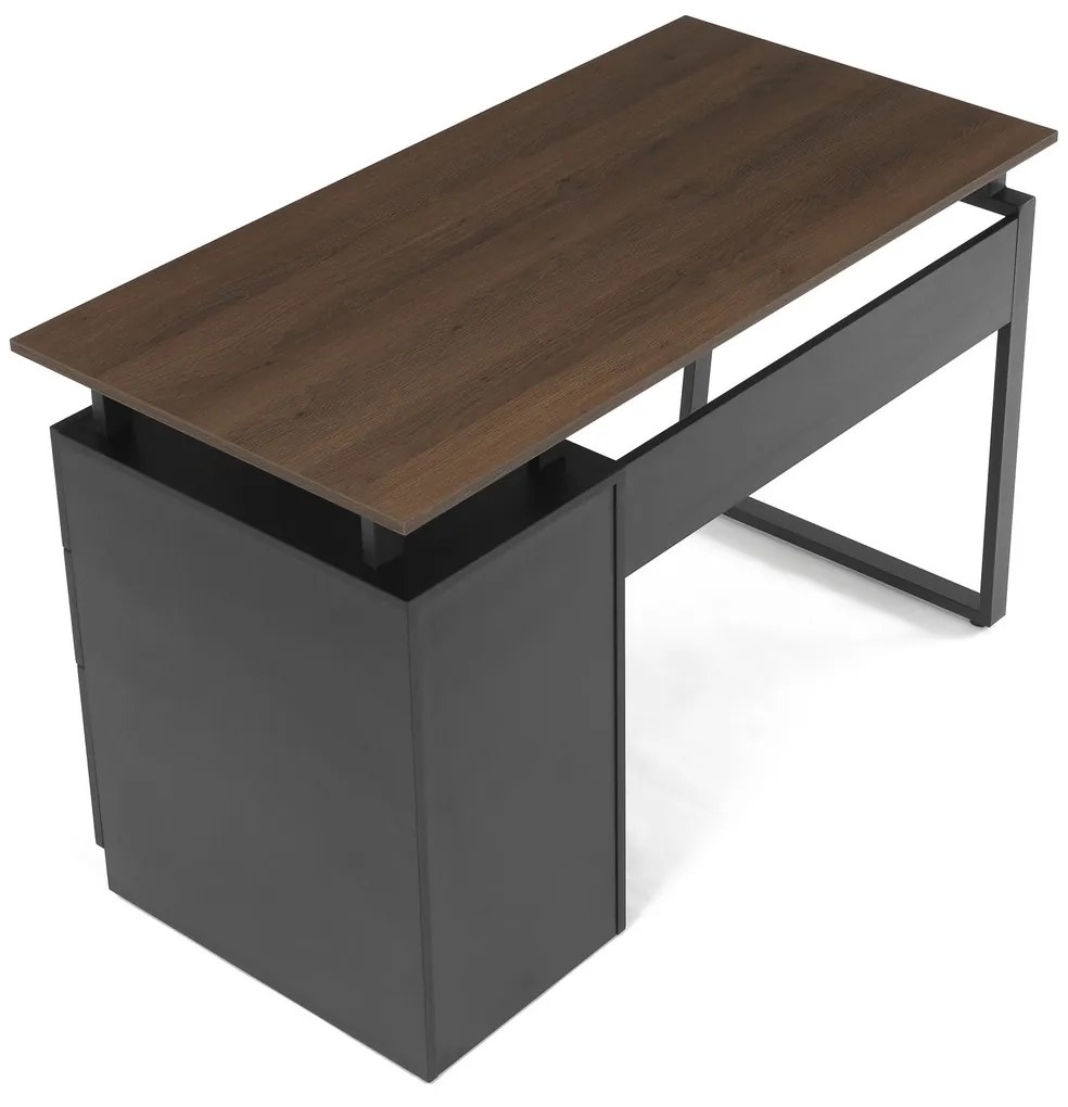 Kancelársky stôl 3218 OAK, čierny a dubový