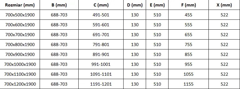 Mexen Roma, sprchovací kút 70 (dvere) x 80 (stena) cm, 6mm číre sklo, čierny profil, 854-070-080-70-00