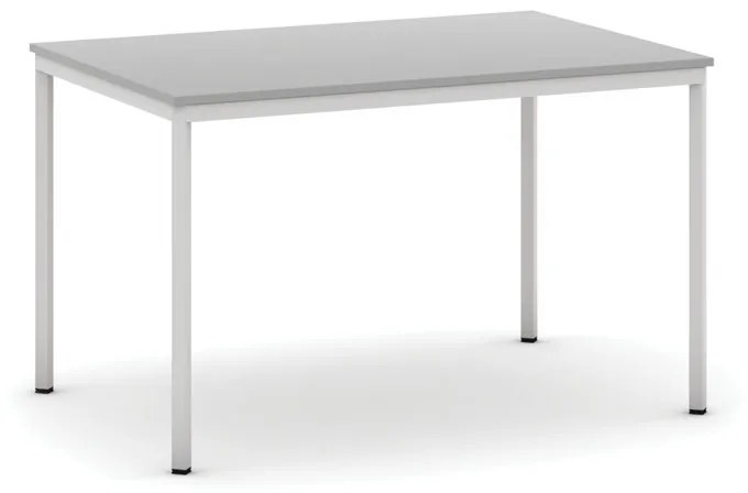 Jedálenský stôl, 1200 x 800 mm, sivá podnož, sivá