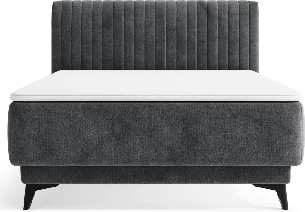 Postel Kalla 140x200 cm, tmavo šedá látka