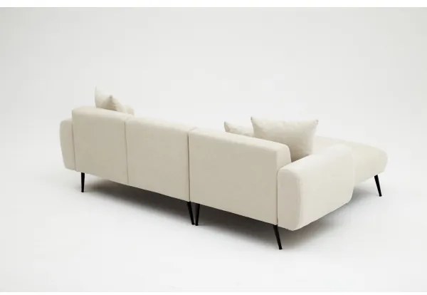 Rohová sedacia súprava do L PISA krémová ľavá