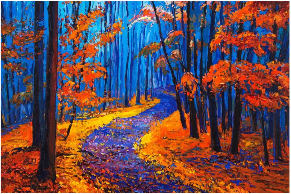Obraz jesenného lesa (90x60 cm)