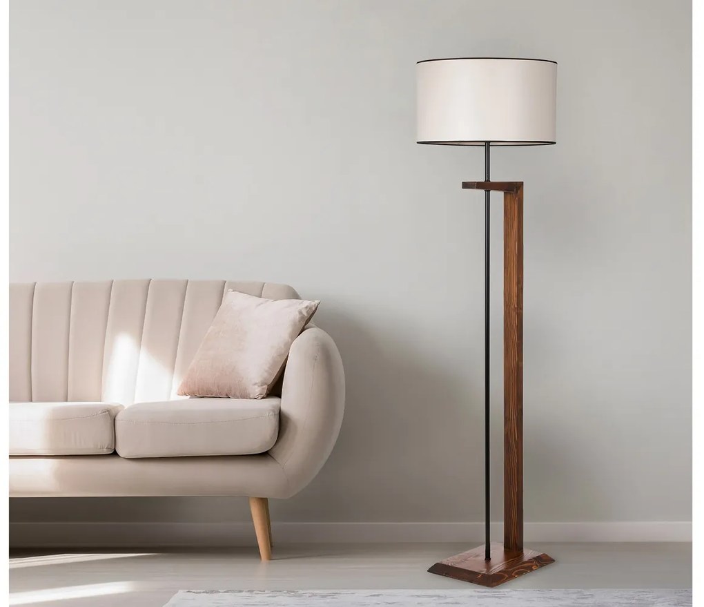 Dizajnová stojanová lampa Jadey 163 cm krémová