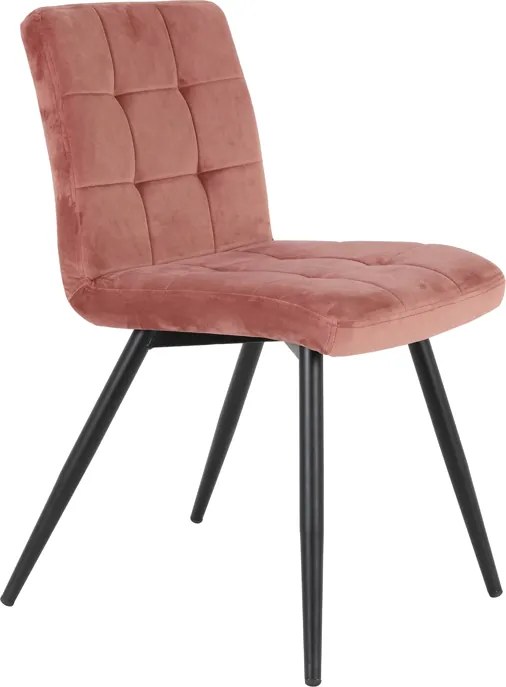 Jedálenská stolička 49x57x84 cm OLIVE velvet old pink