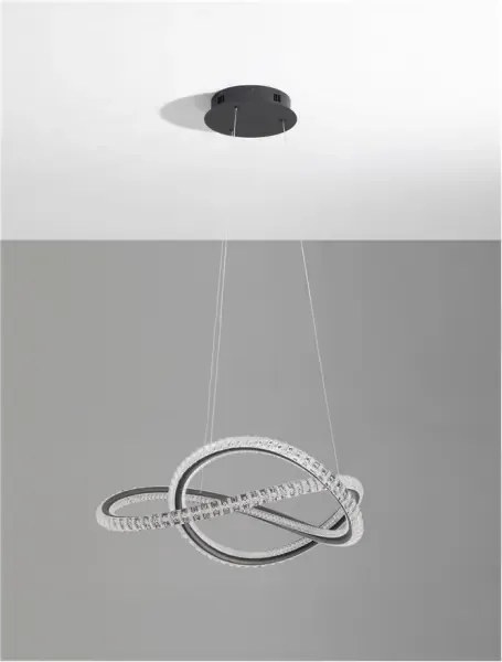 LED luster Ginevra 57 čierne