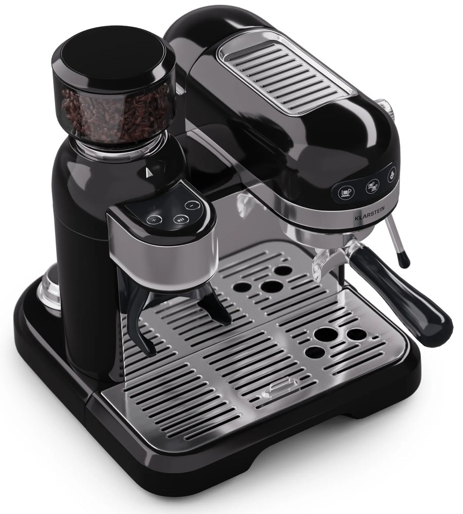 Klarstein Bella Café, espresso kávovar, vrátane mlynčeka, 1550 W, 20 bar, 1,4 litra