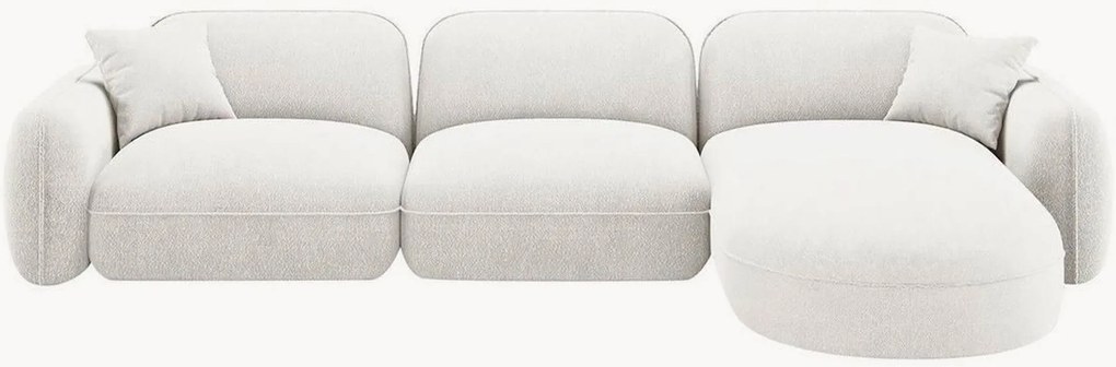 Modulárna velúrová rohová pohovka Lucien (4-miestna), ľavostranná