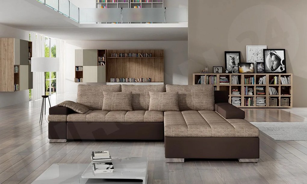 Rohová sedačka Kanton, Dostupné poťahy: Nazar 225.05 + Muna 14, Strana: pravá