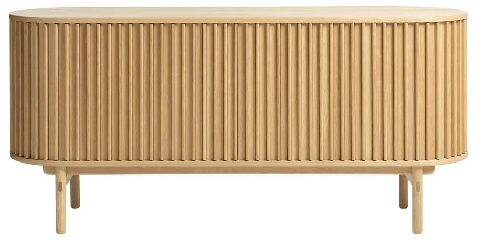 Nízka komoda v dekore duba v prírodnej farbe 160x73 cm Carno – Unique Furniture