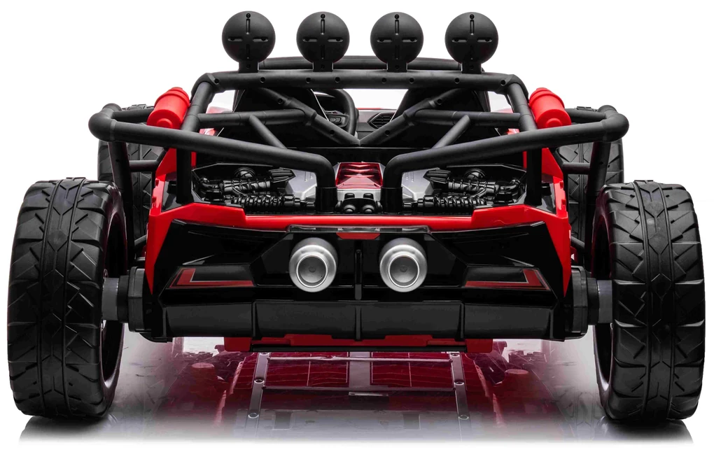 LEAN CARS Elektrické autíčko Buggy Racing 5 - červené - 2X200W - 24V/7Ah - 2023