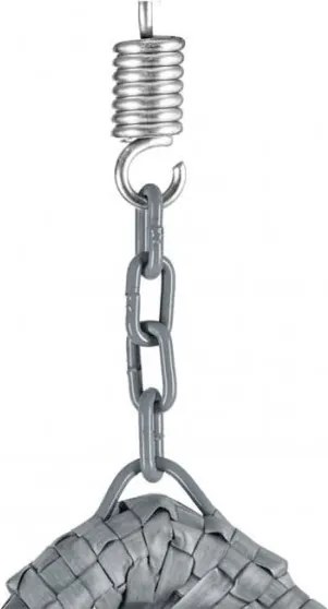 Sivé závesné kreslo KOKON bez stojana, svetlý vankúš