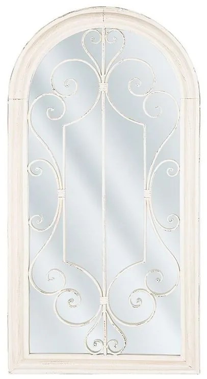 Nástenné zrkadlo 49 x 97 cm biele CAMPEL Beliani