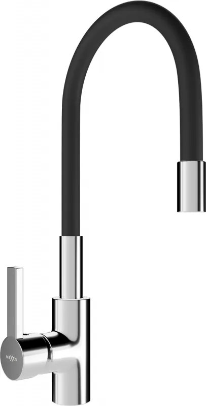 Mexen Flex kuchynská batéria, chrómová/čierna - 670900-07