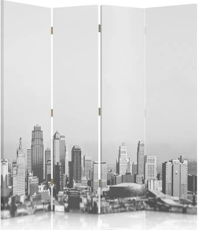 CARO Paraván - Metropolis | štvordielny | jednostranný 145x150 cm
