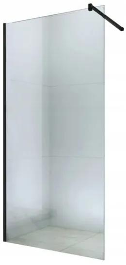 Mexen sprchová zástena WALK-IN, 6mm sklo, 60cm, čierny profil, číre sklo, 850-060-000-70-00