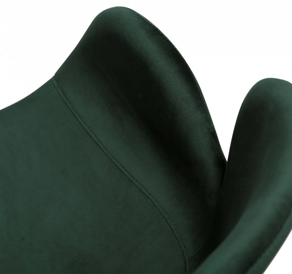 GAIA ČALÚNENÁ STOLIČKA green velvet/black