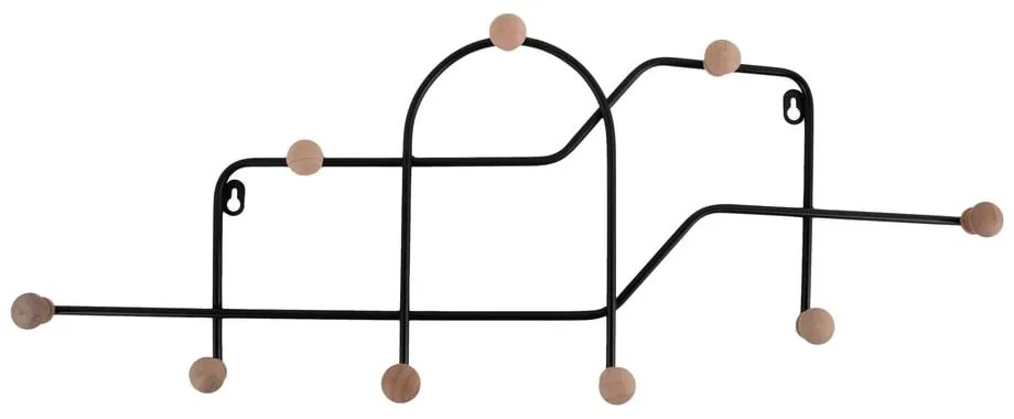 Čierny kovový nástenný vešiak 71 cm Maze – PT LIVING