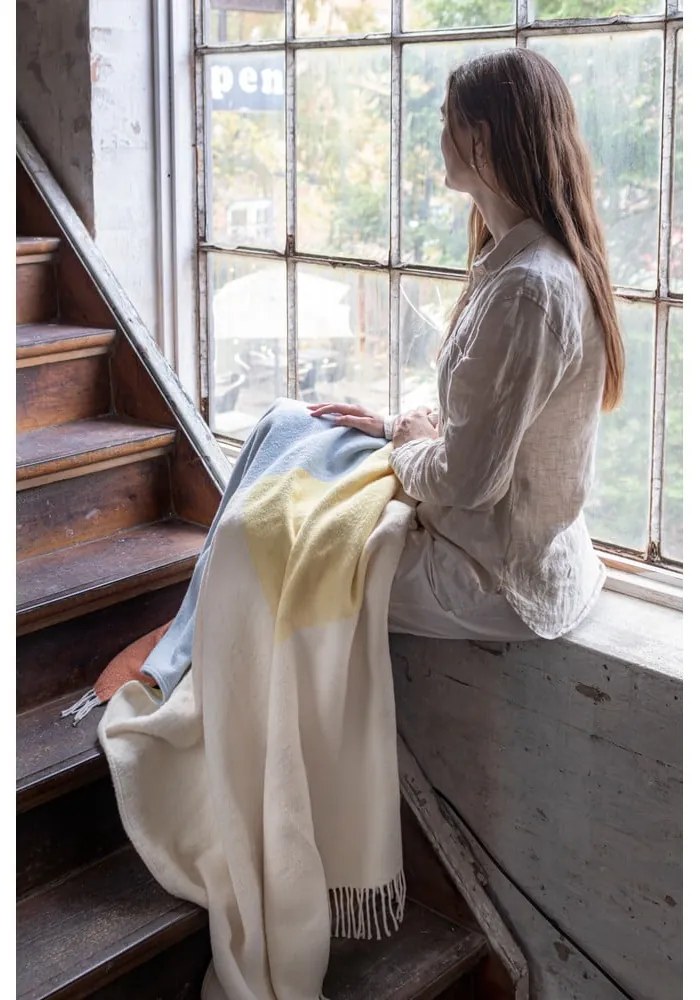 Žlto-modrá deka 125x190 cm Brick - Mette Ditmer Denmark