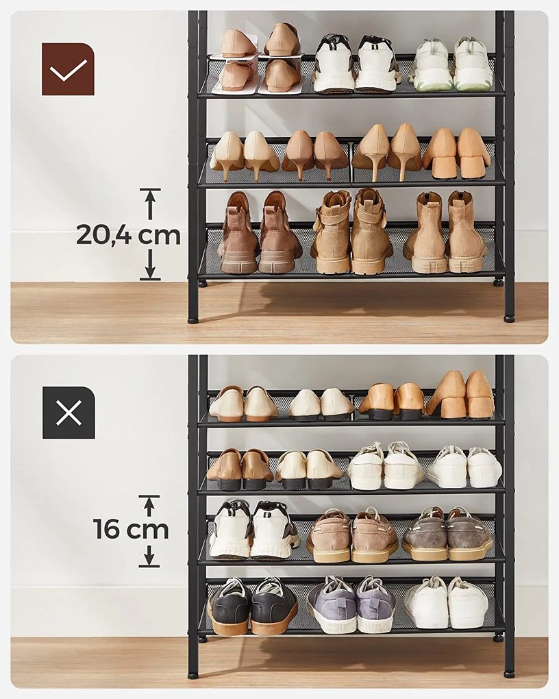 Stojan na topánky Vasagle Lorado 93 cm hnedý