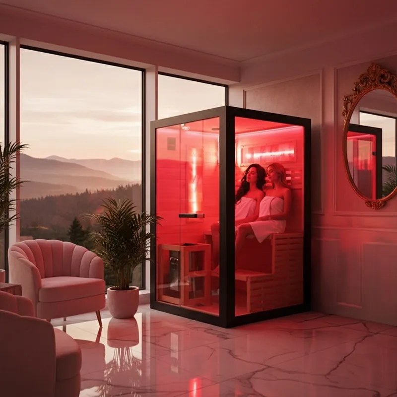 BPS-koupelny Fínska sauna Relax HYD-6717 120x120, 2 osoby