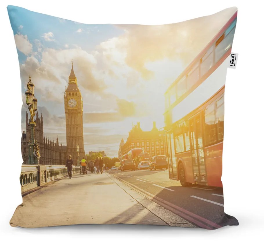 Sablio Vankúš Londýn Big Ben - 60x60 cm