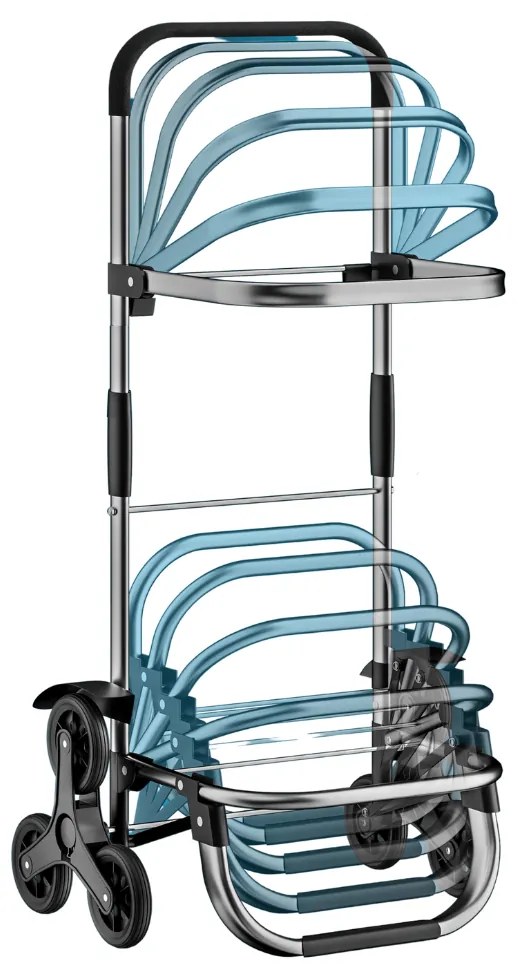 Jurhan Nákupná taška na kolieskach do schodov COMFORT,50l, šedá