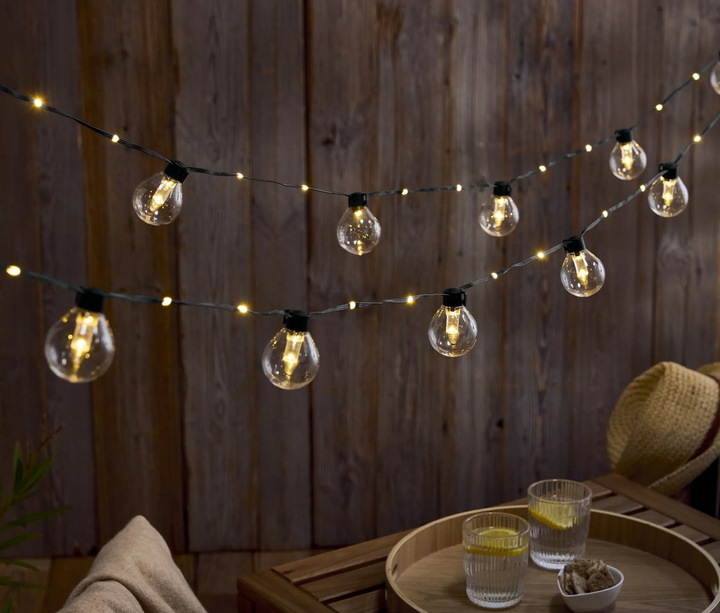 Eglo LED svetelná reťaz do exteriéru so sieťovým adaptérom