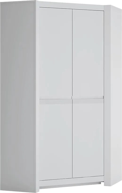 Skriňa Novi NVIS03 rohová 2D biela alpin/pvc biela supermat