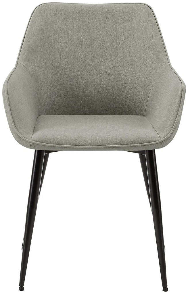 Sada 2 ks jedálenskej stoličky Luena látka - svetlosivá