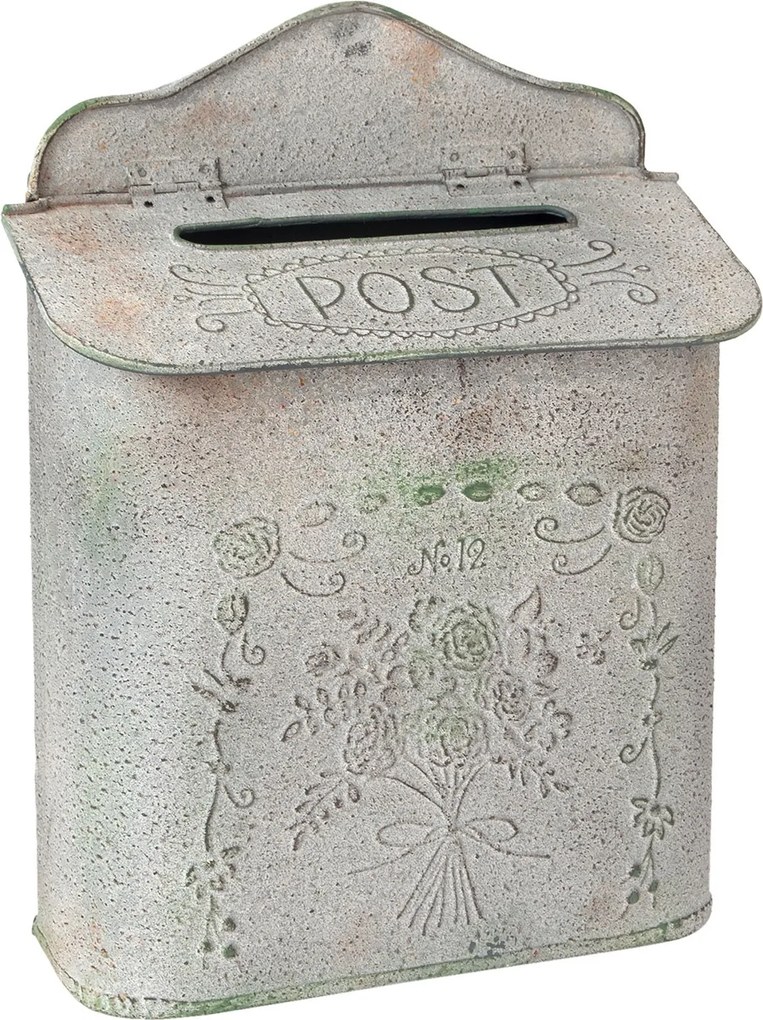 Šedá poštovní schránka 25*10*39 cm