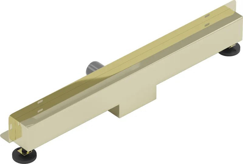 Mexen Flat Wall, sprchový žľab na stenu 2v1, 50 cm, zlatá lesklá, 1530050