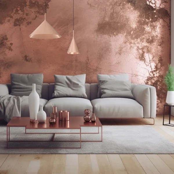 Luster na lanku CAPITAL 1xGX53/15W/230V, priemer 17 cm, ružové zlato