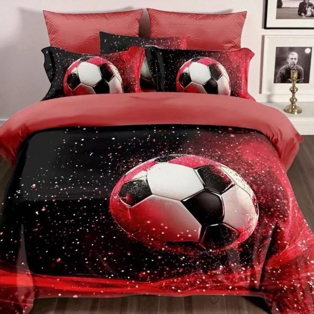 Obliečky PULLA RED 3-dielna sada 140x200 cm