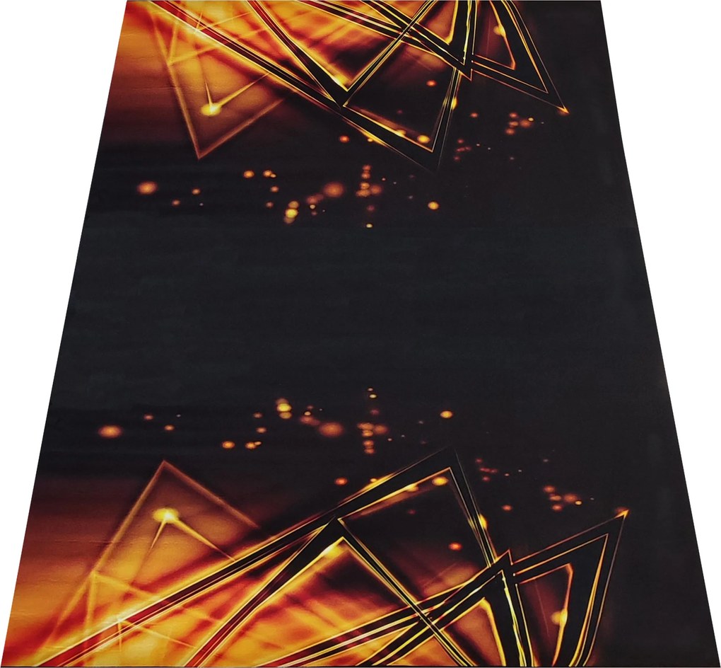 DY ČIERNY a ZLATÝ koberec N 14 Rozmer: 60x100 cm