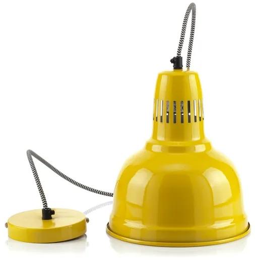 Vintage - retro kovové svietidlo - lampa  "NUNO-Yellow" 24x21