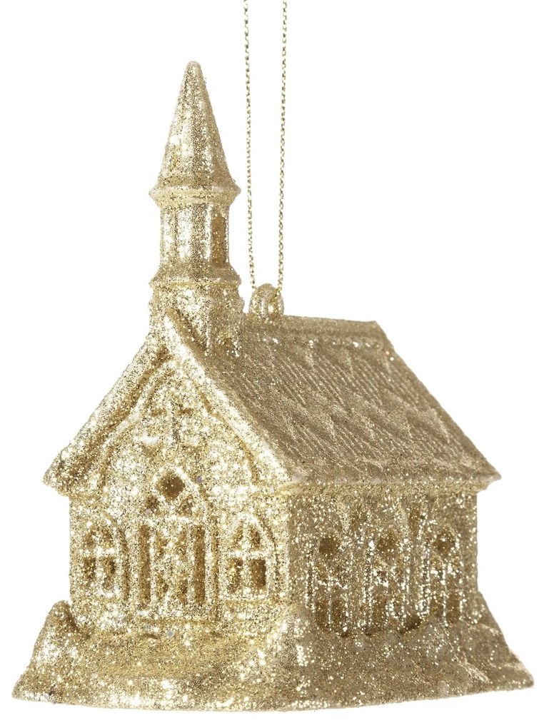 VIANOČNÁ DEKORÁCIA GOLD SADA 6KS 8X10 CM ZLATÁ