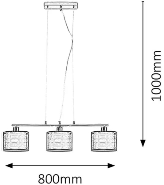 Rabalux 2630 - Závesné svietidlo ANASTASIA 3xE27/60W