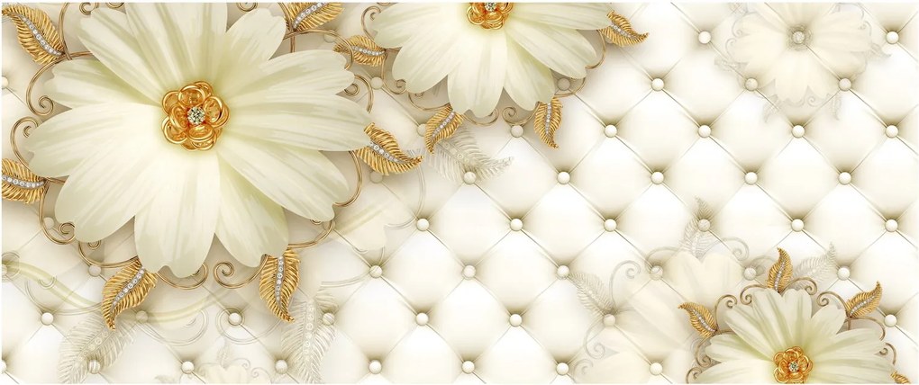 Obraz - Zlatá koláž (120x50 cm)